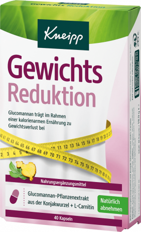 Kneipp Gewichts Reduktion Kapseln 40 St, 40 Stueck, 18.9 g, Kneipp капсулы Gewichts Reduktion с глюкоманнаном из конжака и L-карнитином, 40 шт,, 18,9 г