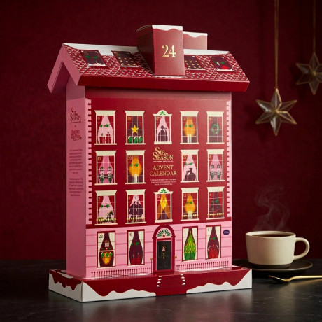 English Tea Shop Winter Cottage Adventskalender, чайный адвент-календарь-домик, 24 пирамидки, 12 вкусов