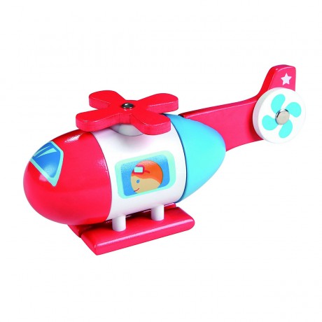 Lelin Holzspielzeug Magnetischer Holz-Helikopter 3tlg Деревянная игрушка магнитный деревянный вертолет 3 детали