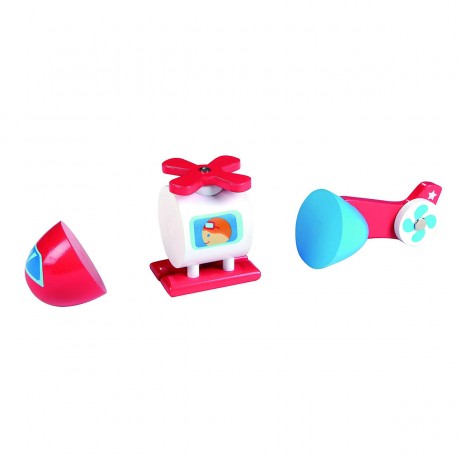 Lelin Holzspielzeug Magnetischer Holz-Helikopter 3tlg Деревянная игрушка магнитный деревянный вертолет 3 детали