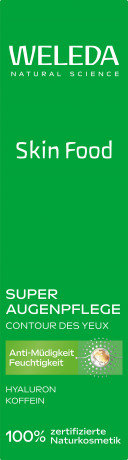 WELEDA Skin Food Super Augenpflege, 12 ml, Крем для кожи вокруг глаз Skin Food с кофеином и гиалуроновой кислотой против кругов и припухлости, 12 мл