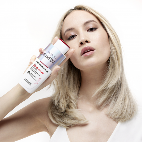 L'Oreal Paris Elvital Shampoo Bond Repair Anti-Haarschaeden, 200 ml, Бессульфатный шампунь с лимонной кислотой для восстановления и укрепления повреждённых волос, 200 мл