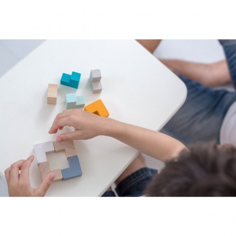 PLANTOYS Plan Toys Holzklotze Wurfel in der Dose Деревянные кубики Plan Toys в жестяной банке