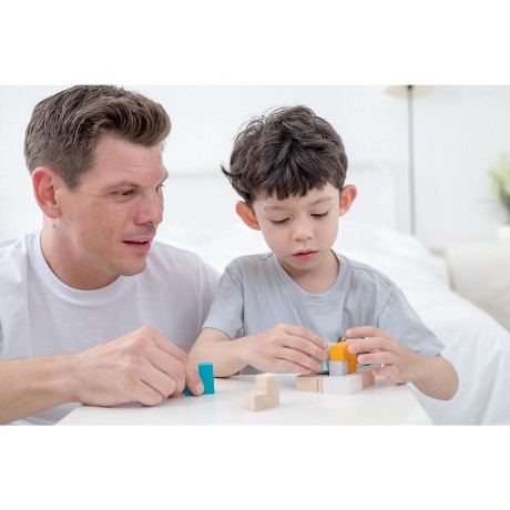 PLANTOYS Plan Toys Holzklotze Wurfel in der Dose Деревянные кубики Plan Toys в жестяной банке