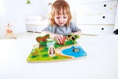 HAPE Steckpuzzle Bauernhoftiere Животные фермы головоломки
