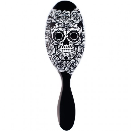 Wet Brush (Вет Браш) Массажная расчёска для волос Sugar Skull White Rose, 1 шт.