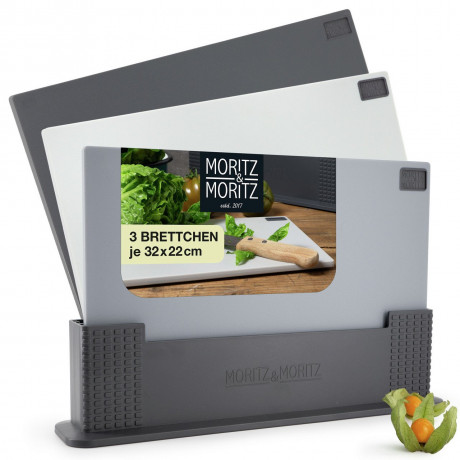 Moritz & Moritz Moritz & Moritz Schneidebrett Piazza 3-tlg. grau Разделочная доска Moritz & Moritz Piazza, 3 предмета.