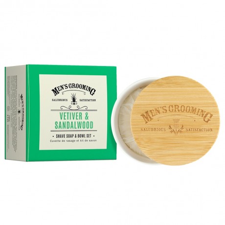 Scottish Fine Soaps Vetiver & Sandalwood Shave Soap & Bowl Set Мыло для бритья с ветивером и сандаловым деревом и чаша для бритья