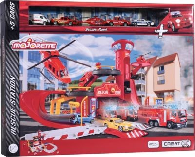 Majorette Creatix Rettungsstation + 5 Fahrzeuge Спасательная станция Creatix + 5 автомобилей