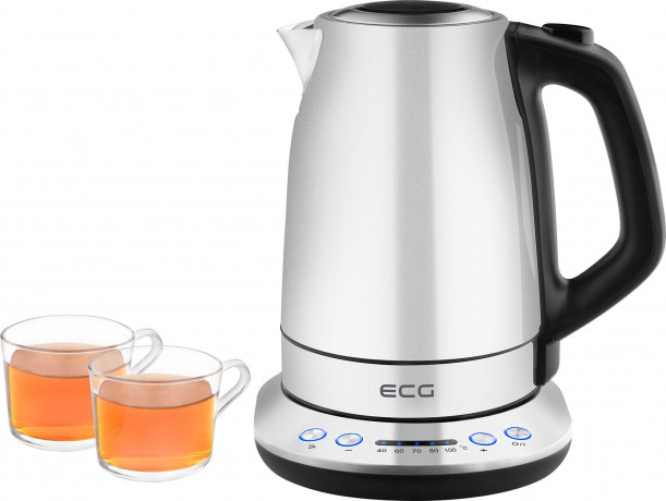 ECG ECG Wasserkocher RK 1791, 1,7 l, 2200 W, Elegante Ausfuhrung aus rostfreiem Edelstahl  Электрочайник RK 1791, 1,7 л, 2200 Вт, элегантный дизайн из нержавеющей стали.