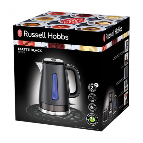 RUSSELL HOBBS RUSSELL HOBBS Wasserkocher 26140-70 Matte Black Edelstahl / matt schwarz Wasserkocher  Чайник RUSSELL HOBBS 26140-70 Matte Black Нержавеющая сталь/матовый черный чайник