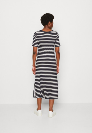 Tommy Hilfiger STRIPE MIDI Jersey dress desert sky/white ПОЛОСКА МИДИ Платье из джерси небо пустыни/белый