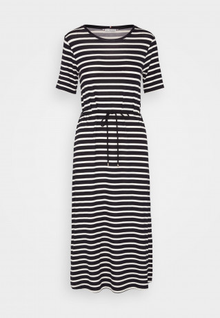 Tommy Hilfiger STRIPE MIDI Jersey dress desert sky/white ПОЛОСКА МИДИ Платье из джерси небо пустыни/белый